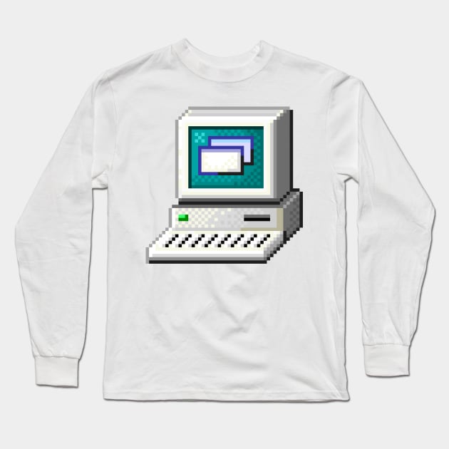 My Computer - Windows 98 Long Sleeve T-Shirt by MalcolmDesigns